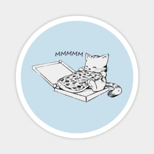 cat and pizza Magnet